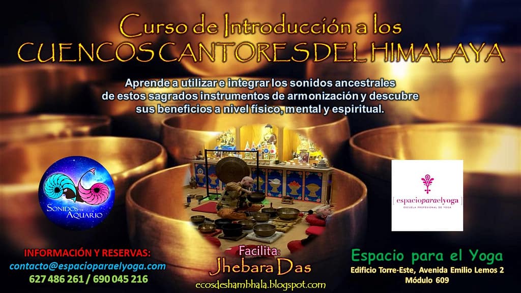 Imagen promocional del Curso de Introducción a los Cuencos del Himalaya de Sonidos de Aquario